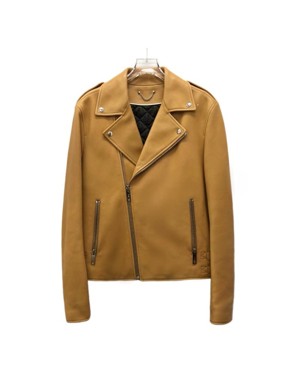 Louis Vuitton Brown Leather Zip-Up Jacket
